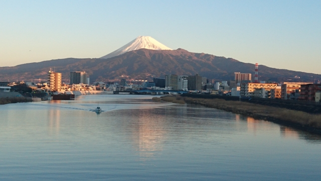 狩野川から望む富士山